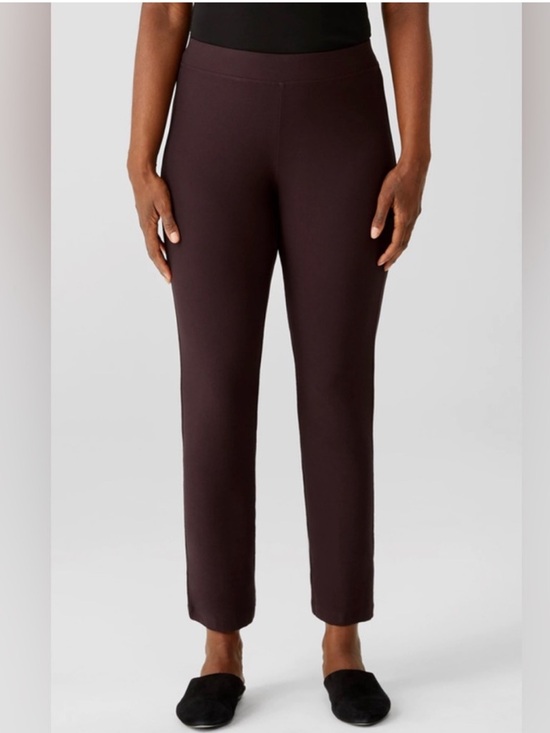 Eileen Fisher Pants - Eileen Fisher Washable Stretch Crepe Slim Ankle Pant Cassis Purple Large TK